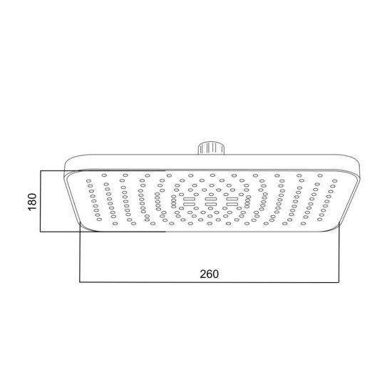 Лійка для верхнього душу Qtap Hlavova 260x180 мм прямокутна QTHLA107BLM45786 Black Matt