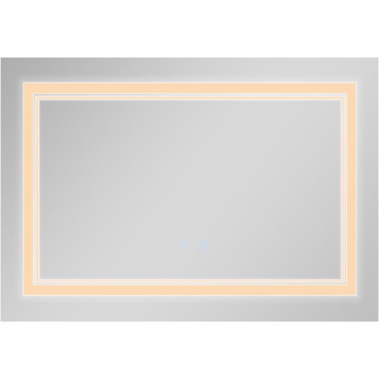 Дзеркало Qtap Cardinal (CA1) 800х600 з LED-підсвічуванням Touch, з антизапотіванням, з димером, рег. темп. кольору (3000-6500K) QT0478C8060