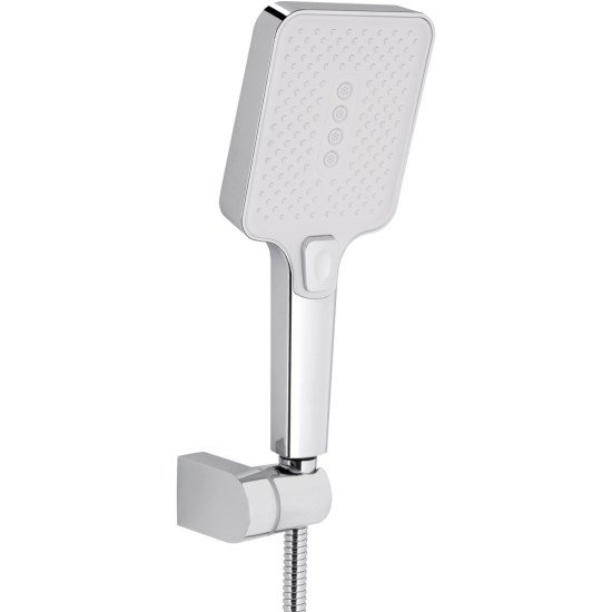 Змішувач для ванни Qtap Swan Cascada з поворотним виливом (з душовим гарнітуром) QTSWA260CRW45569 Chrome/White