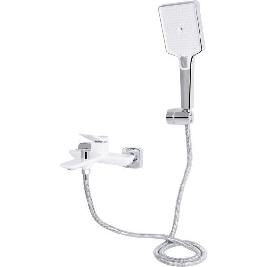 Змішувач для ванни Qtap Presto (з душовим гарнітуром) QTPRE259CRW45579 Chrome/White