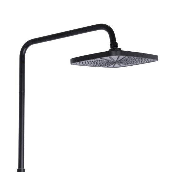 Душова система універсальна Qtap Gemini на три споживача (з виливом) QTGEM111BLM45686 Black Matt