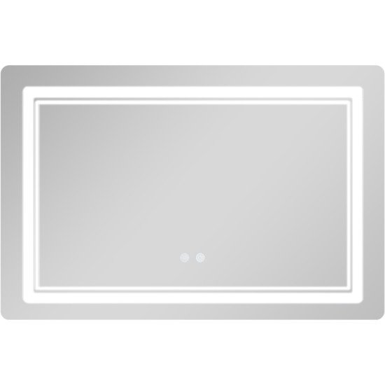 Зеркало Qtap Cardinal (CA2) 800х600 с LED-подсветкой Touch, с антизапотеванием, с диммером, рег. темп. цвета (3000-6500K) QT0478C806048457