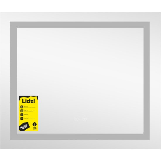 Дзеркало Lidz Kubis (KU1) 700х600 з LED-підсвічуванням Touch, з антизапотіванням, з димером, рег. яскравості LDKU60070049285