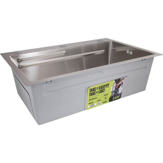 Мойка для кухни интегрированная Lidz Handmade H6845 Brushed Steel 3,0/1,0 мм LDH6845BRU49455
