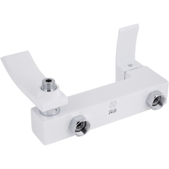 Змішувач для ванни Qtap Swan Cascada з поворотним виливом (з душовим гарнітуром) QTSWA260CRW45569 Chrome/White