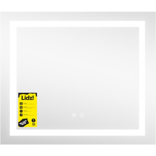 Дзеркало Lidz Kubis (KU1) 700х600 з LED-підсвічуванням Touch, з антизапотіванням, з димером, рег. яскравості LDKU60070049285