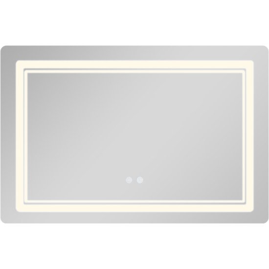 Зеркало Qtap Cardinal (CA2) 800х600 с LED-подсветкой Touch, с антизапотеванием, с диммером, рег. темп. цвета (3000-6500K) QT0478C806048457