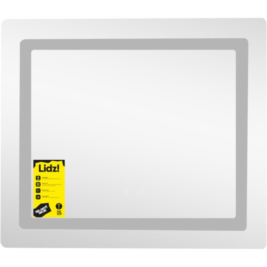 Зеркало Lidz Kubis (KU2) 700х600 с LED-подсветкой Touch, с антизапотеванием, с диммером, рег. яркости LDKU60070049286