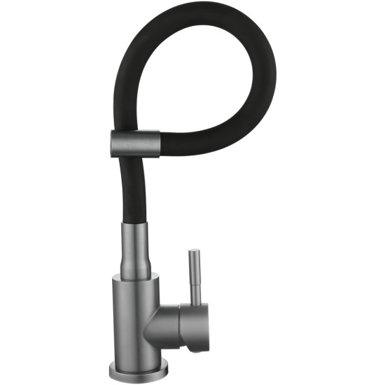 Смеситель для кухни Lidz Aria 015F3 (k35) с гибким изливом LDARI015F3BGRP49564 Graphite/Black