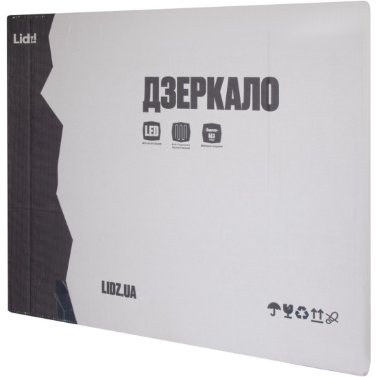 Дзеркало Lidz Orion (OR2) 700х800 з LED-підсвічуванням Touch, з антизапотіванням, з димером, рег. яскравості LDOR70080049293