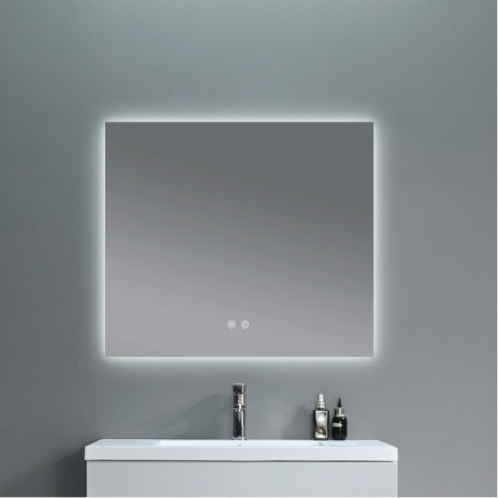 Дзеркало Qtap Taurus (TA1) 800×600 мм з LED-підсвічуванням Touch, з антизапотіванням, з димером, рег. темп. кольору (3000-6500K) QTTAU8006004895