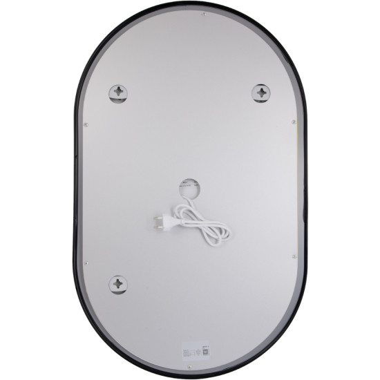 Дзеркало Qtap Scorpio (SC1) з LED-підсвічуванням Touch, з антизапотіванням, з димером, рег. темп. кольору (3000-6500K) Black QTSC500800