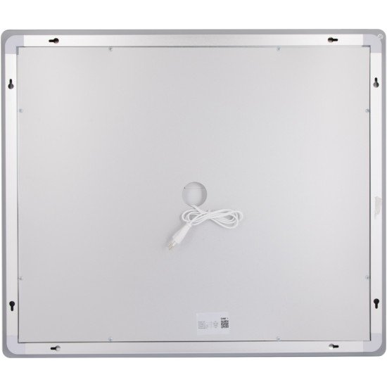 Дзеркало Lidz Kubis (KU2) 700х600 з LED-підсвічуванням Touch, з антизапотіванням, з димером, рег. яскравості LDKU60070049286