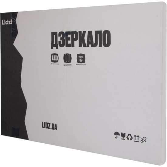 Дзеркало Lidz Orion (OR2) 800х600 з LED-підсвічуванням Touch, з антизапотіванням, з димером, рег. яскравості LDOR80060049294
