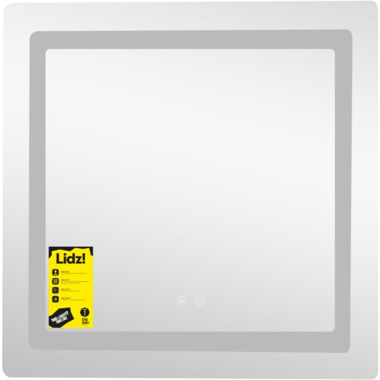 Дзеркало Lidz Kubis (KU2) 700х700 з LED-підсвічуванням Touch, з антизапотіванням, з димером, рег. яскравості LDKU70070049288