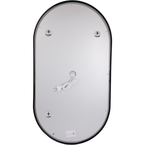 Дзеркало Qtap Scorpio (SC1) з LED-підсвічуванням Touch, з антизапотіванням, з димером, рег. темп. кольору (3000-6500K) Black QTSC500900
