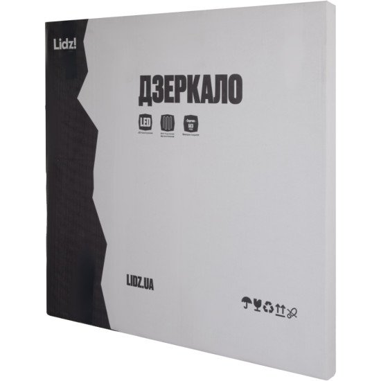 Дзеркало Lidz Kubis (KU1) 700х700 з LED-підсвічуванням Touch, з антизапотіванням, з димером, рег. яскравості LDKU70070049287