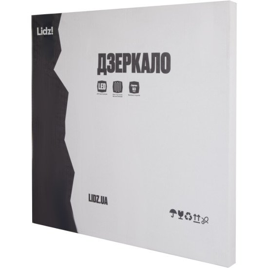 Дзеркало Lidz Astra R600 з LED-підсвічуванням Touch, з антизапотіванням, з димером, рег. яскравості LDASR60049289
