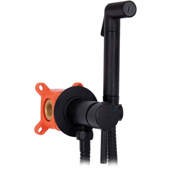 Набор для гигиенического душа Qtap Inspai-Varius округлый QTINSVARBСRV00440001 Black Matt