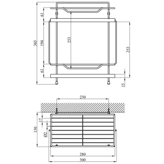 Полка для ванной комнаты Kroner KRM Rizze - ACC330-2