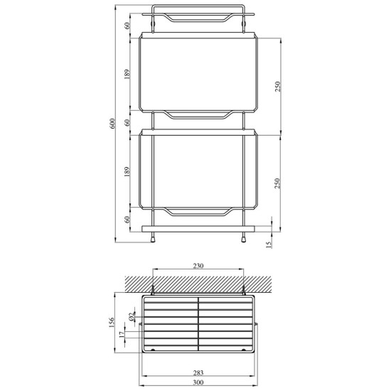 Полка для ванной комнаты Kroner KRM Rizze - ACC330-3