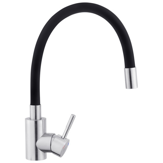 Смеситель для кухни с гибким изливом Kroner KRP Edelstahl Klassisch - ESG035BLK
