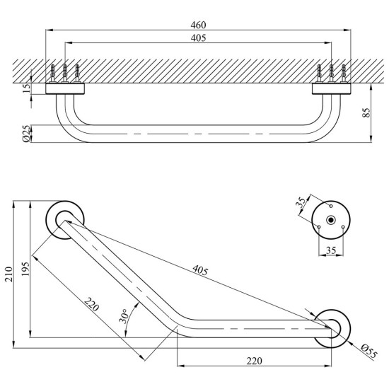 Поручень для ванны Kroner KRM Rizze - ACC3517