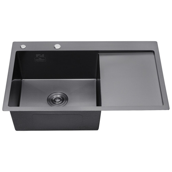 Набор 3в1 Kroner KRP Schwarze - 7849LHM PVD (3.0/1.0 мм) + Kroner KRP Spender - 026 + Kroner KRP Edelstahl Klassisch - PVD03817BLK