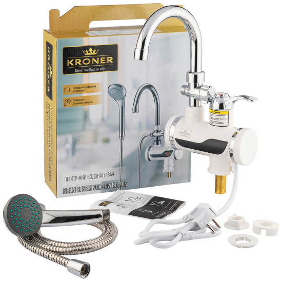 Проточный кран Kroner KRM Volt - CW191MDS с дисплеем
