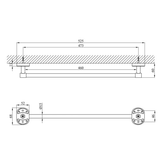 Полотенцедержатель Kroner KRM Elbe - ACC2901-1