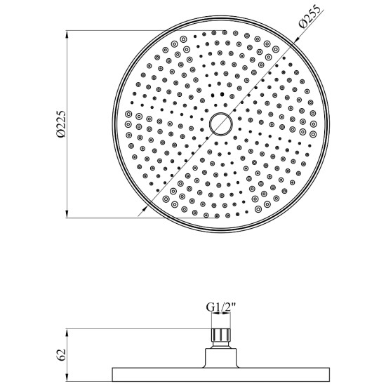 Лейка для верхнего душа Kroner Element 2801532901Z-0101