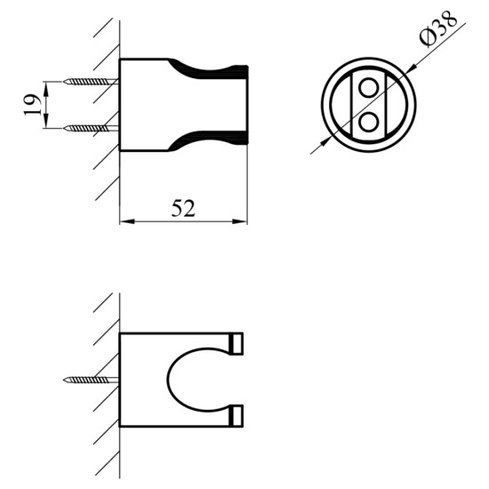 Держатель для душа Kroner Element 2840872915Z-3801