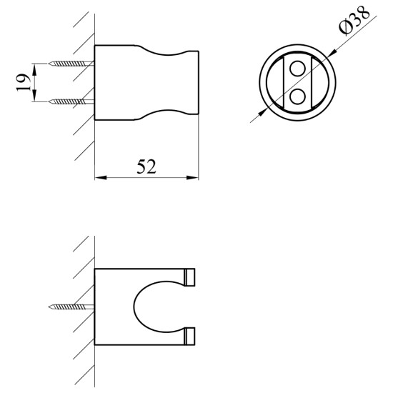 Держатель для душа Kroner Element 2840872923Z-5301