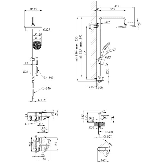 Набор смесителей Kroner Element 211801-0101