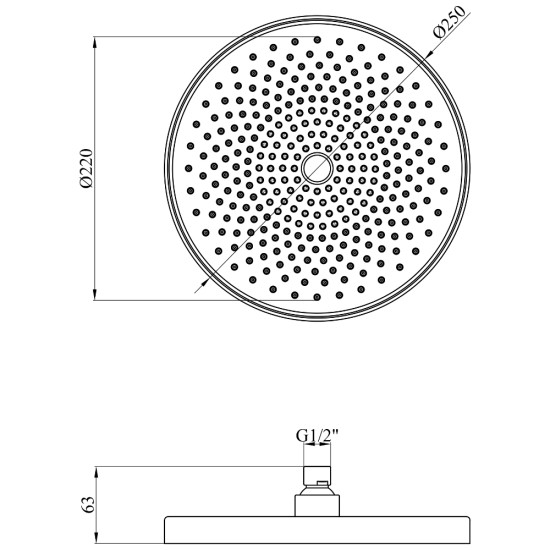 Лейка для верхнего душа Kroner Element 2801562923Z-5301