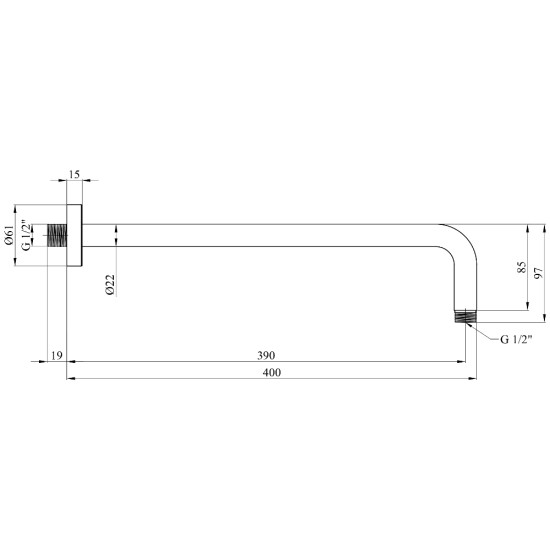 Держатель для душа Kroner Element 2142111423Z-5301