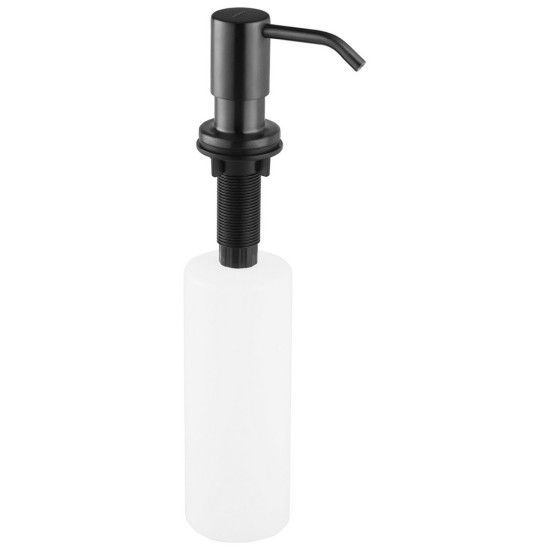 Комплект кухонная мойка Kroner Schwarze-6350HM PVD + смеситель Ersel-GRP03393BLK + дозатор Spender-SCH049