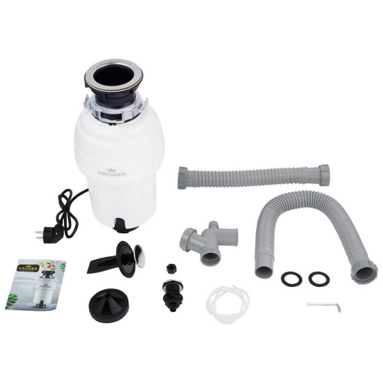 Измельчитель пищевых отходов Kroner KRP Kaiman WHI - 550W