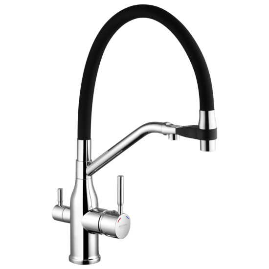 Смеситель для кухни с подключением к фильтру Kroner KRP Kuche - C03816BLK