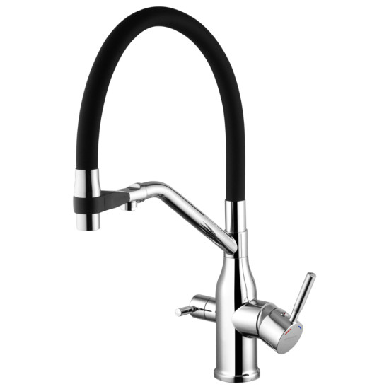 Смеситель для кухни с подключением к фильтру Kroner KRP Kuche - C03816BLK