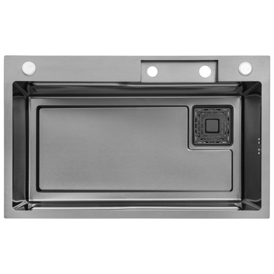 Кухонная мойка Kroner KRP Schwarze - SET7546HM PVD (3.0/0.7 мм)