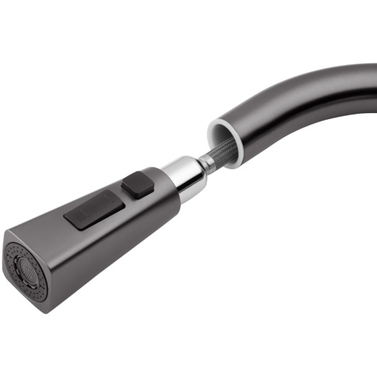 Смеситель для кухни с выдвижным изливом Kroner KRP Vog - GRP030-T