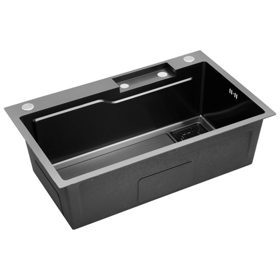 Кухонная мойка Kroner KRP Schwarze - SET7546HM PVD (3.0/0.7 мм)