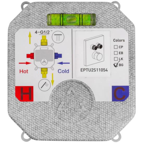 Душевая система скрытого монтажа термостатическая Kroner Element Thermo 211461-0101