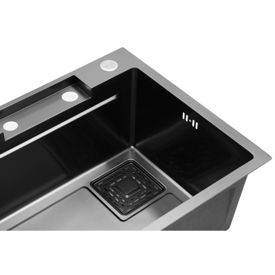 Кухонная мойка Kroner KRP Schwarze - SET7546HM PVD (3.0/0.7 мм)