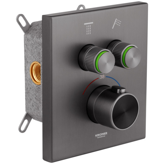 Душевая система скрытого монтажа термостатическая Kroner Element Thermo 211461-5301