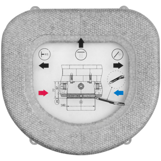 Душевая система скрытого монтажа термостатическая Kroner Element Thermo 211462-5301