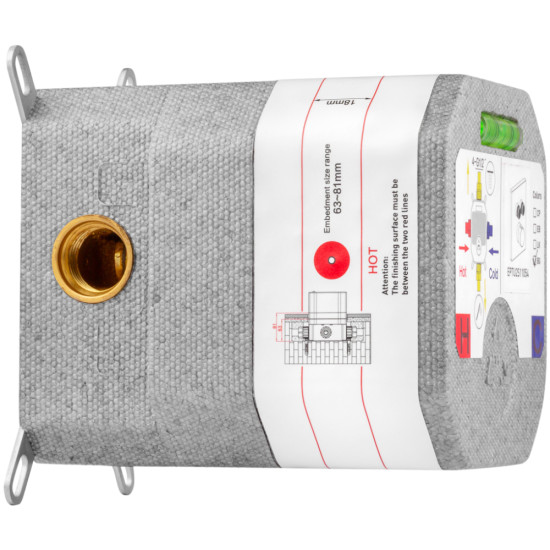 Душевая система скрытого монтажа термостатическая Kroner Element Thermo 211461-3801