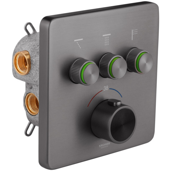 Душевая система скрытого монтажа термостатическая Kroner Element Thermo 211462-5301