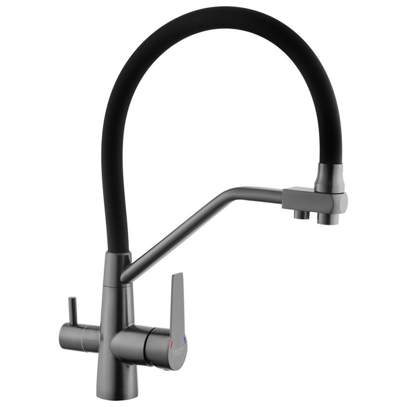 Змішувач для кухні з підключенням до фільтра Kroner KRP Edelstahl Klassisch - PVD03817BLK